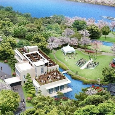 4千坪のガーデンから眺める「桜の通り抜け」、 ザ・ガーデンオリエンタル大阪で桜祭り