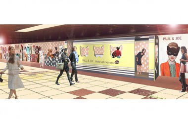 ポール & ジョーの”猫列車”が新宿駅地下をジャック。期間限定のメイクアップイベント開催