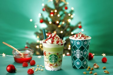 スタバのクリスマス第3弾! クリスマスツリーのような「ピスタチオ クリスマス ツリー / フラペチーノ®」が発売