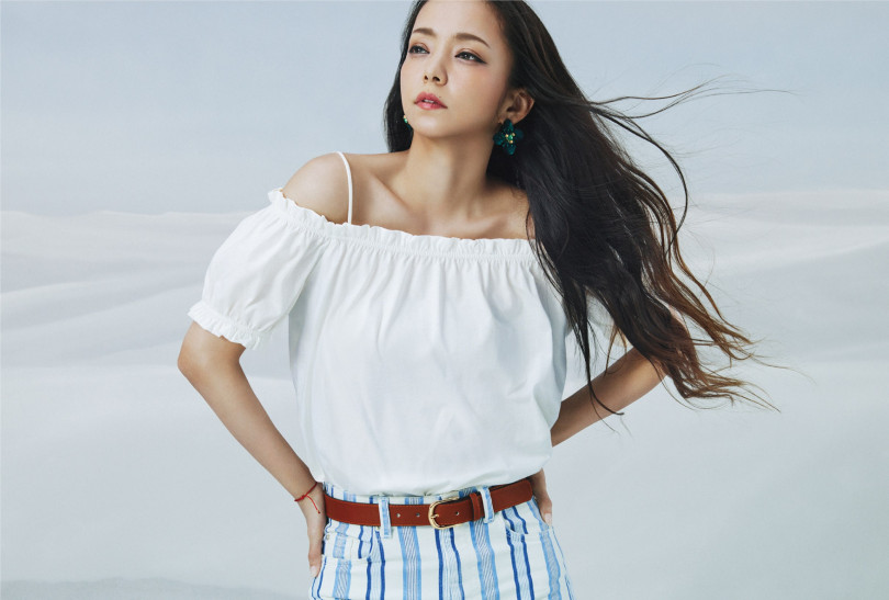 新品 安室 奈美恵 H&M コラボ オフショルダー ストライプパンツ