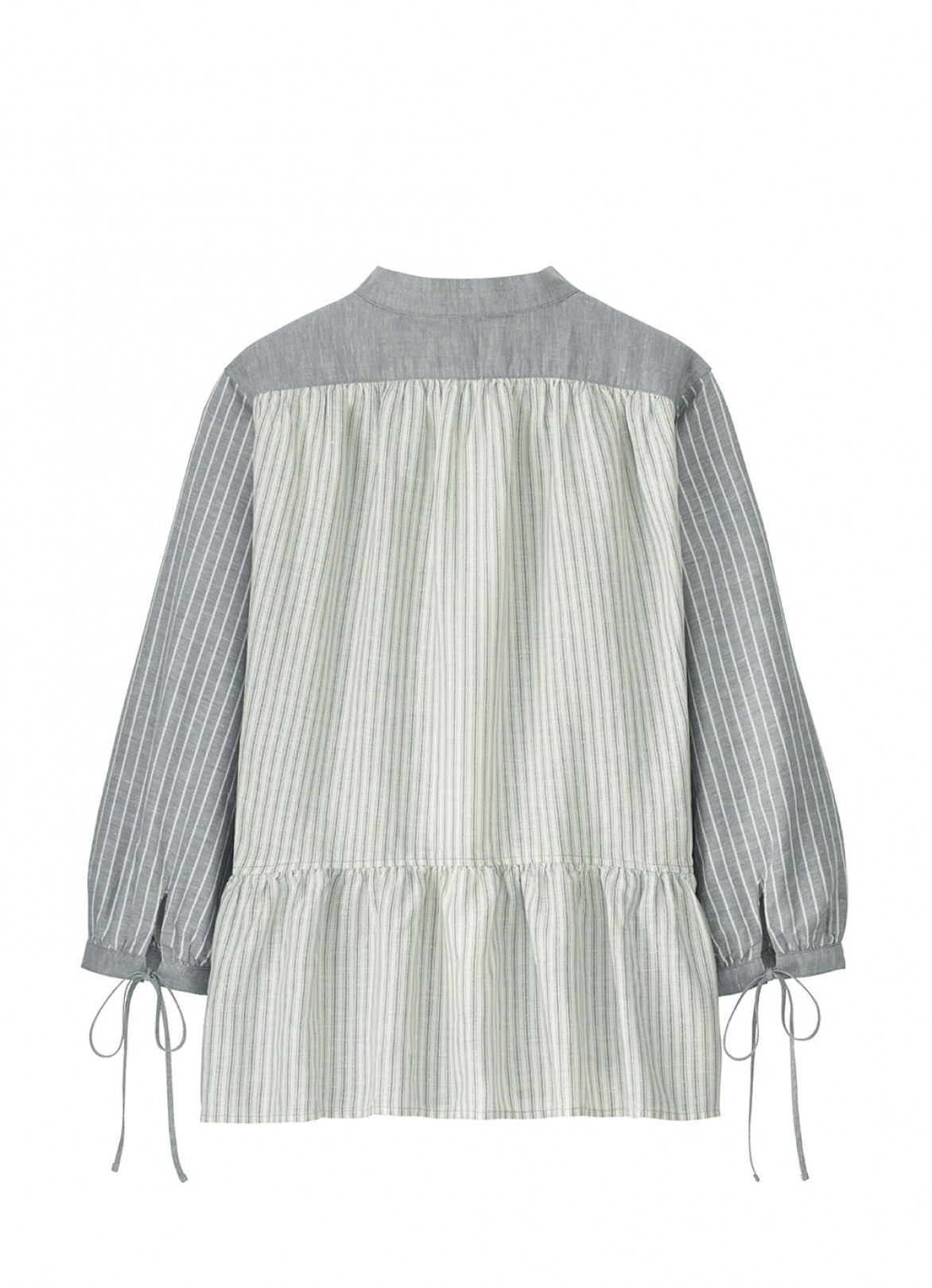 「UNIQLO and JW ANDERSON リネンコットンストライプブラウス(7分袖)」2,990円